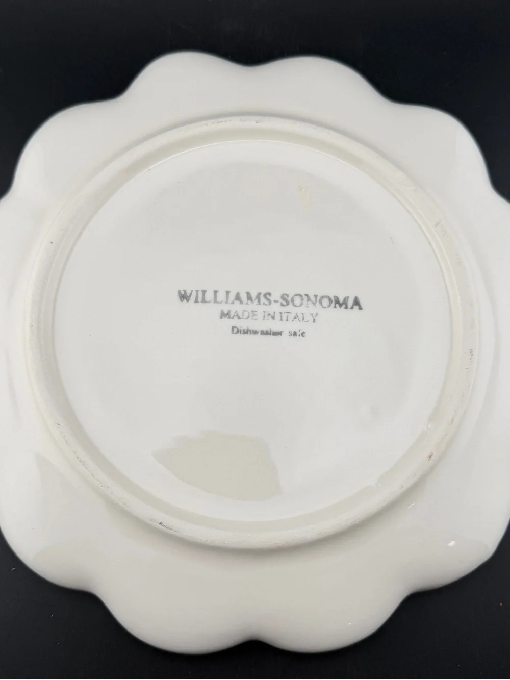 2 Williams-Sonoma Italy White Ruffled 8